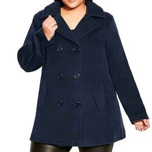 Brand New Faux Wool Pea Coat